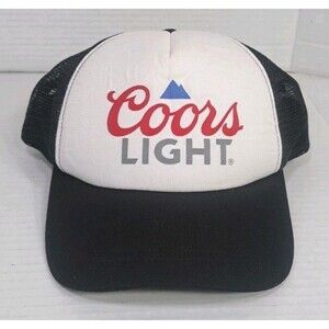 Coors Light Hat Banquet Black Trucker Foam Mesh Beer Logo Cap Party Infinity